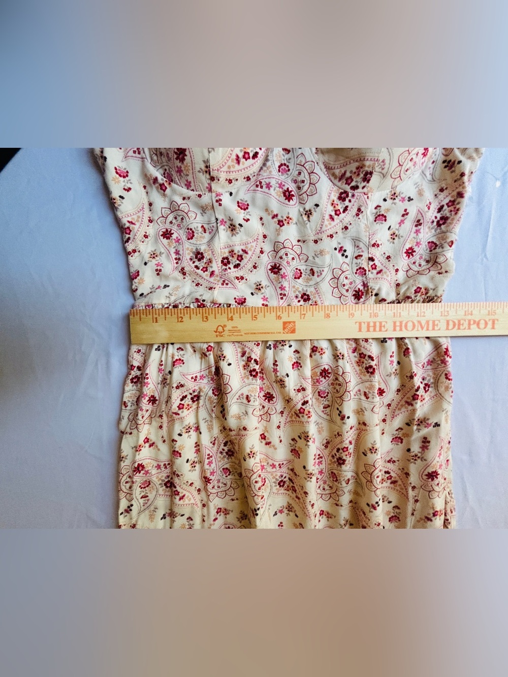 Lily Rose White Paisley Dress with Pink Floral Accents Women’s Size Medium - Picture 5 of 11
